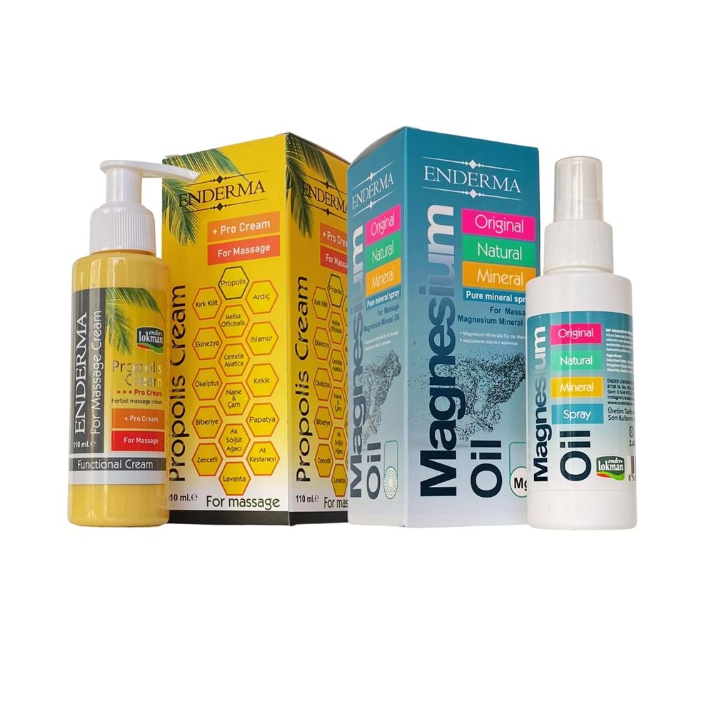 Enderma Propolisli Masaj Kremi 110ml & Enderma Magnezyum Mineralli Vücut Bakım Spreyi 100ml